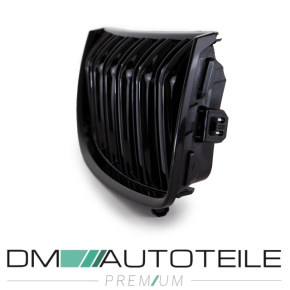 Set Sport Dual Slat Kidney Front Grille Black Gloss fits on BMW E90 E91 up 05-08