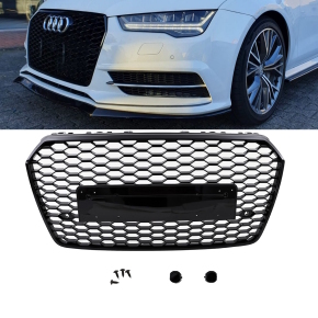 Rear Diffusor Carbon Gloss+ Tail Pipes fits on Audi A7 4G Sportback 10-14  w/o RS7 | Abdeckblenden