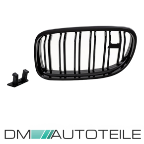 2x Kühlergrill Schwarz Hochglanz Doppelsteg passend für BMW 3er E90 E91 auch LCI 08-11 FACELIFT