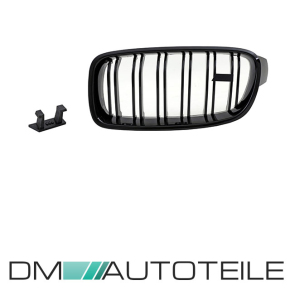 Set Kidney Front Grille black gloss painted Dual Slat fits on BMW 3-Series F30 F31 F35 Year 11-18