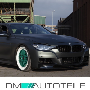 Set Kidney Front Grille black gloss painted Dual Slat fits on BMW 3-Series F30 F31 F35 Year 11-18