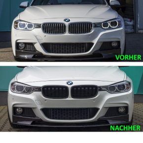 Kühlergrill Grill Schwarz Glanz Doppelsteg Sport passend für BMW 3er F30 F31 bj.2011-2019