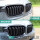 Set Kidney Front Grille black gloss painted Dual Slat fits on BMW 3-Series F30 F31 F35 Year 11-18