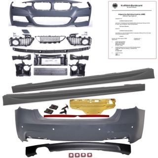 Sport Full Bodykit Front Bumper + sides + Rear fits  on BMW F30 Standard or M-Sport 320-330