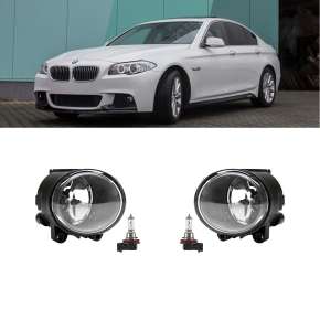 Set of Fog Lights Clear Chrome+ H11 fits BMW M-Sport F10...