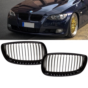 Set Kidney Front Grille Performance Black Gloss fits on BMW E92 E93 06-10 also M
