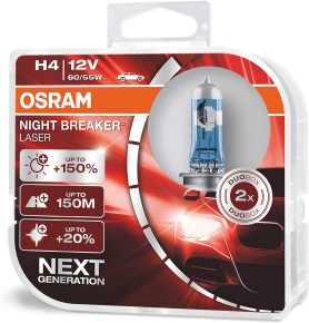 Osram Night Breaker Laser H4 next Generation, +150% mehr...