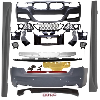 Bodykit Stoßstange Vorne PDC 6-Loch+ Seite + Hinten passt für BMW F30 & M-Paket