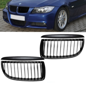 Sport-Performance Set Kidney Front Grille Black Matt fits...