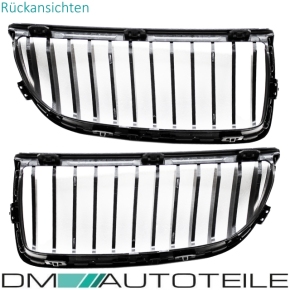 SATZ Kühlergrill Schwarz Matt Sport-Performance +Blenden passend für BMW E90 E91