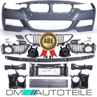 Modification Sport Front Bumper PDC/Washers + fog lights Smoke fits on BMW F30 F31 standard or M-Sport 11-17