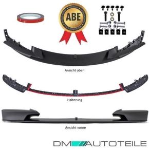 Sport Performance Front Bumper 4x PDC +Splitter Spoiler Black fits on BMW 3-Series F30 F31