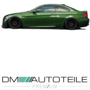 Set 2006-2013 Side Skirts Extansions Blades Sport Black Matt Sport-Performance ABS fits on BMW 3-series E92/E93 M-Sport