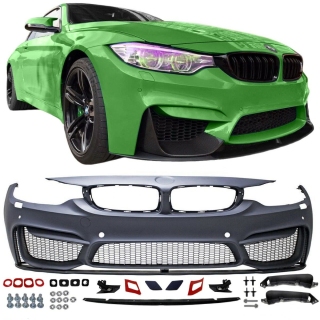 Sport Front Bumper primed PDC+ Spoiler fits on BMW 4 F32 F33 F36 w/o M4 13-17