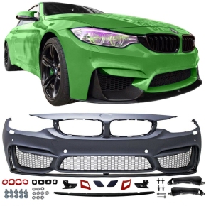 Sport Front Bumper primed PDC+ Spoiler fits on BMW 4 F32...
