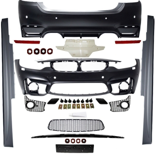 Stoßstange Komplett Bodykit PDC+Duplex Diffusor für 4 Rohr passt für BMW 4er F32 F33 nicht M4