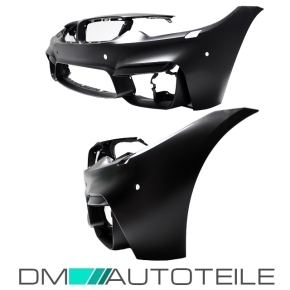 Stoßstange Komplett Bodykit PDC+Duplex Diffusor für 4 Rohr passt für BMW 4er F32 F33 nicht M4