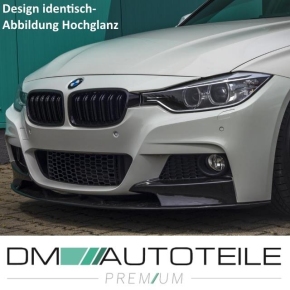 SET Kühlergrill Grill Schwarz MATT Doppelsteg für BMW 3er F30 F31 auch M -Sport