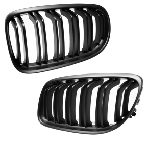 SET FACELIFT Kidney Front Grille Dual Slat Black Matt...