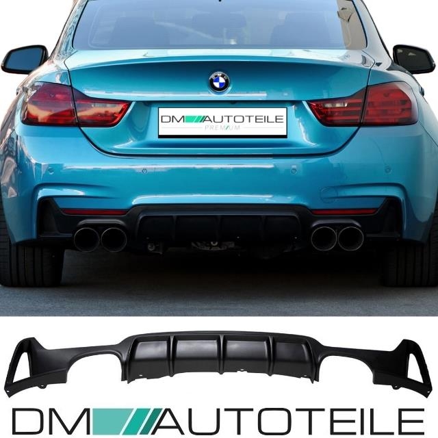 Sport Heckdiffusor Carbon Optik Doppelrohr links für BMW 4er F32 F36 ab 13