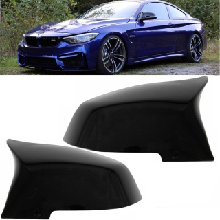 Satz Spiegelkappen Außenspiegelkappen SET Hochglanz Schwarz passend für BMW F20 F21 F22 F23 F30 F31 F87