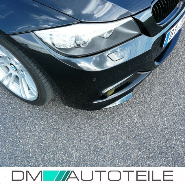 Set LCI Carbon Gloss Spoiler Bumper Splitter Lip fits for BMW E90