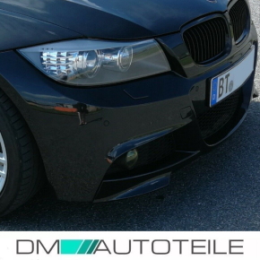 Set LCI Carbon Gloss Spoiler Bumper Splitter Lip fits for BMW E90 E91 Facelift Bj 08-11+3M
