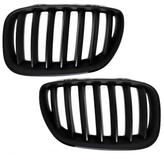 Set Front Kidney Grille matt black fits on BMW X5 E53 Facelift 2003-2007 LCI +M
