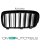 Dual Slat Kidney Front Grille Black Gloss fits on BMW X5 F15 + X6 F16 up 2013 without Camera