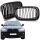 SATZ Kühlergrill Schwarz Glanz Doppelsteg passend für BMW X5 E70 06-13 + BMW X6 E71 E72 08-15