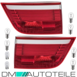 Set BMW X5 E70 LED Rear Lights Right & Left Inner Site Red White  Year 07-10 + Bulbs