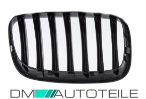 Set Front Grille black Matt fits on BMW X5 E70 06-13 + BMW X6 E71 E72 08-15