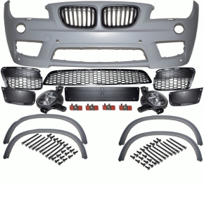 Bodykit Bumper Front Rear Skirts +Grille fits on BMW X1...
