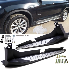 SET ALUMINIUM Trittbretter Einstieg + Anbaumaterial passt für BMW X3 F25 10-17
