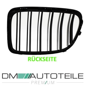Set Front Grille Dual Slat black Gloss fits on BMW X1 E84 09-12 also M