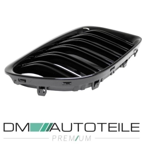 Set Front Grille Dual Slat black Gloss fits on BMW X1 E84 09-12 also M