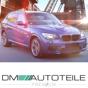Set Front Grille Dual Slat black Gloss fits on BMW X1 E84 09-12 also M