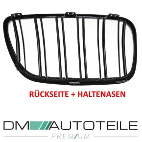 Set Front Dual Slat Kidney Grille black Gloss fits on BMW X3 E83 LCI Facelift 06-11