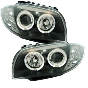 Set Angel Eyes headlights black 04-11 DEPO H7/H7 fits on...