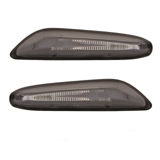 2x Seitenblinker LED SET Schwarz Smoke passt für BMW 1er E81 E82 E87 E88 X1 E84