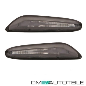 2x Seitenblinker LED SET Schwarz Smoke passt f&uuml;r BMW...