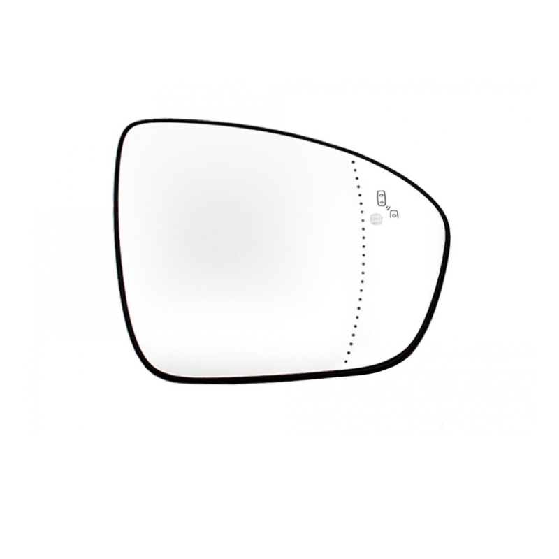 Spiegelglas Außenspiegel rechts beheizbar asphärisch für Renault