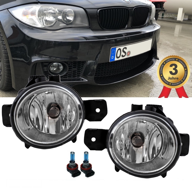 Klarglas Nebelscheinwerfer H11 schwarz smoke Paar für BMW E81 E87 X3 E83 X5 E70