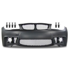 Evo Sport Front Bumper +Grille + Fogs Yellow fits on BMW 1 E81 E82 E87 E88  w/o M