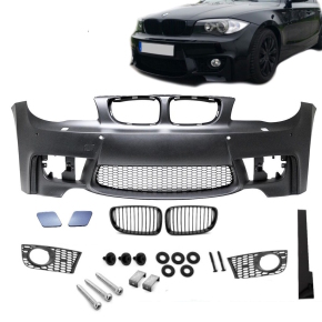 Evo Sport Front Bumper +Grille + Fogs Yellow fits on BMW 1 E81 E82 E87 E88  w/o M