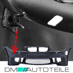 SPORT Front Bumper PDC +Grille + Fogs Smoke fits on BMW E81 E82 E87 E88 M M1