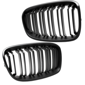 Set Doppelsteg Kühlergrill Schwarz Matt passend...