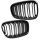 Set Dual Slat Kidney Front Grille Black Matt fits BMW 1-series F20 F21 up 11-15