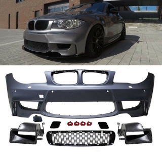 Sport Evo Front Bumper ABS for PDC +2x Air Ducts fits on BMW E81 E82 E87 E88 