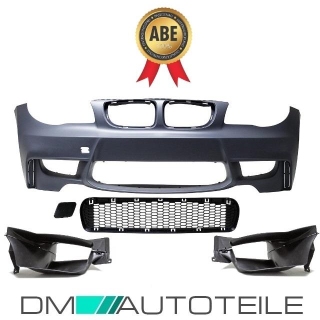 Sport Front Bumper Evo ABS w/o PDC +2x Air Ducts fits on BMW E81